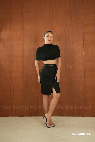 Chân Váy Lửng Xẻ Trước Thanh Lịch OFFICE Taygu | CT2