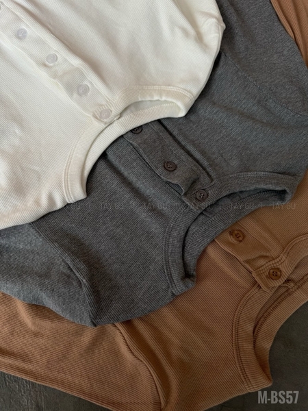 Bodysuit Thun Tay Dài Cổ Tròn 7 Nút Taygu | BS57