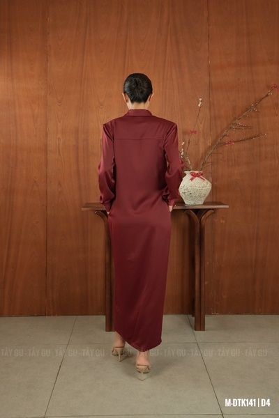 Đầm Sơ Mi Lụa Đỏ Thanh Lịch NICA Taygu | DTK141