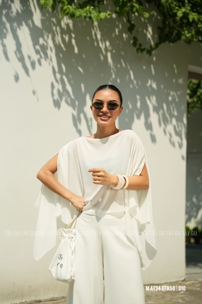 Áo Choàng Chiffon Ngắn Mặc Nhiều Kiểu HAWAI Taygu | AT34
