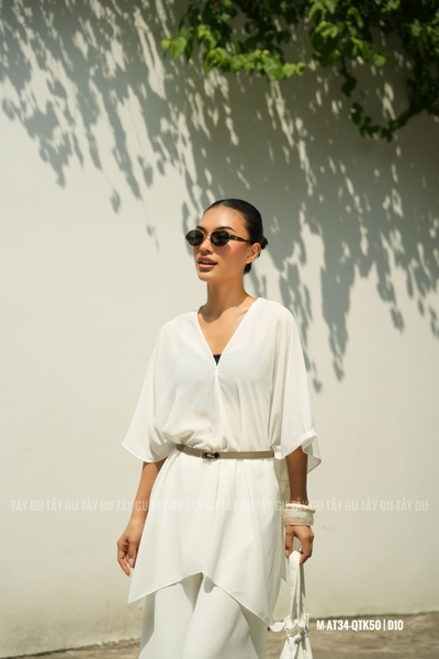 Áo Choàng Chiffon Ngắn Mặc Nhiều Kiểu HAWAI Taygu | AT34