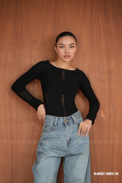 Quần Baggy Jean Xanh Ống Cong Form Lửng Trendy FUNHI Taygu | QM95