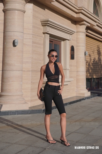 Quần Thiết Kế Lửng Xẻ Lai Có Túi Đứng Form LALA Taygu | QTK40