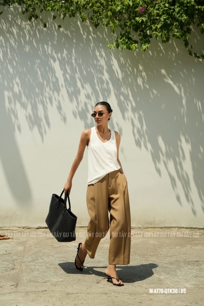 Quần Thiết Kế Dáng Suông Baggy Đứng Form MERIT Taygu | QTK30