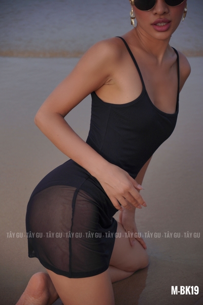 Bikini Hai Dây Phối Lưới Đen Gợi Cảm ROCI Taygu | BK19