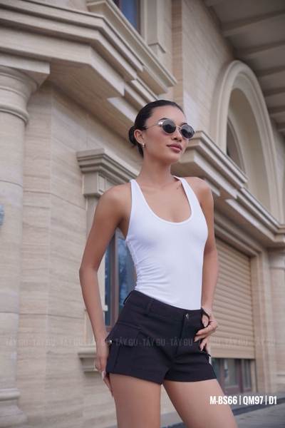 Bodysuit Thun Gân Ba Lỗ Cổ Chữ U Dễ Phối Taygu | BS66