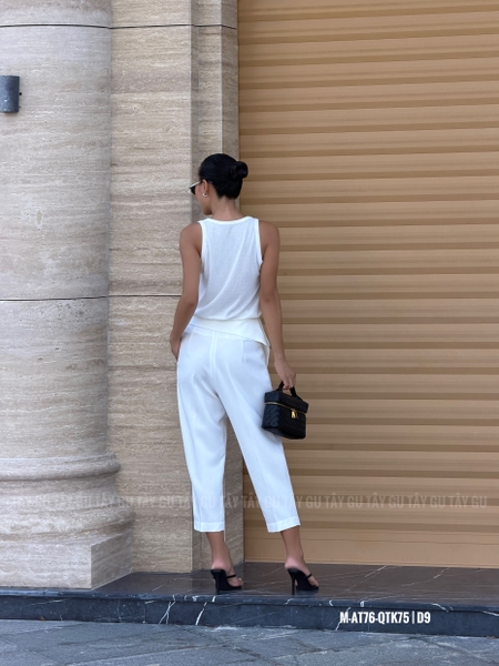 Quần Lửng Kiểu Tà Vạt Xéo Cá Tính VATSA Taygu | QTK75