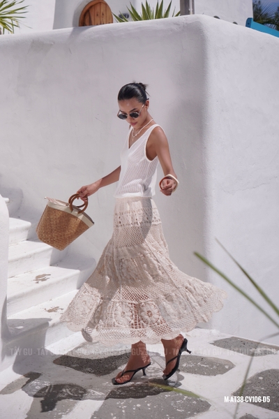 Chân Váy Len Dài Dáng Maxi Mát Mẻ Taygu | CV106