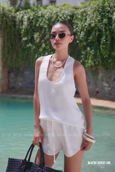 Quần Đùi Lụa Dây Rút Basic ANIN Taygu | QTK37