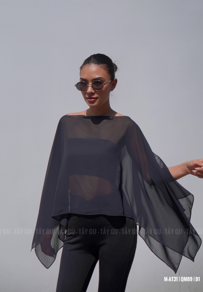 Áo Choàng Chiffon Ngắn Mặc Nhiều Kiểu HAWAI Taygu | AT34