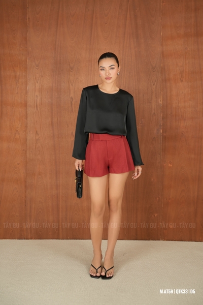 Quần Short Đùi Xếp Ly Tôn Dáng MERCI Taygu | QTK33