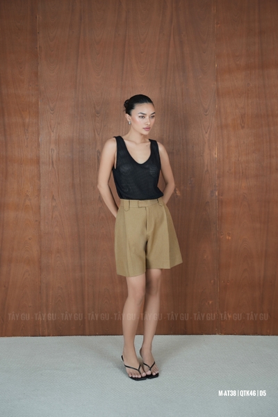 Quần Lửng Trên Gối Xếp Ly Trước Cổ Điển CLASSIC Taygu | QTK46