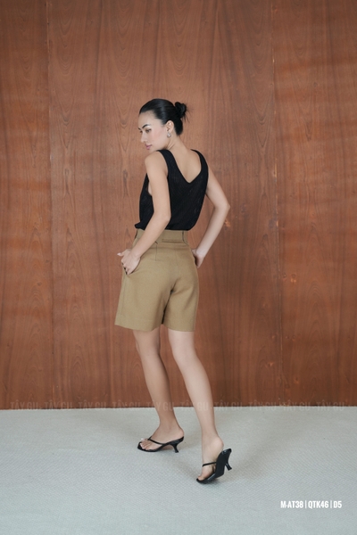 Quần Lửng Trên Gối Xếp Ly Trước Cổ Điển CLASSIC Taygu | QTK46