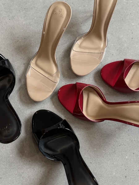 Dép Cao Gót Mũi Tròn Cao 7cm CINDER Taygu | D4