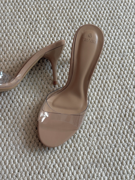 Dép Cao Gót Mũi Tròn Cao 7cm CINDER Taygu | D4