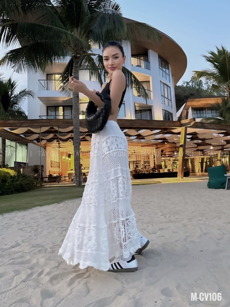 Chân Váy Len Dài Dáng Maxi Mát Mẻ Taygu | CV106