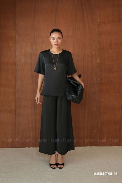 Quần Lụa Suông Dáng Lỡ Dây Kéo Sau KINO Taygu | QTK51