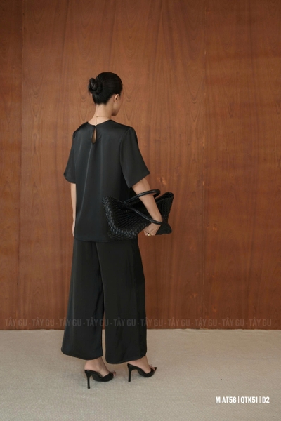 Quần Lụa Suông Dáng Lỡ Dây Kéo Sau KINO Taygu | QTK51