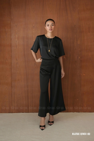 Quần Lụa Suông Dáng Lỡ Dây Kéo Sau KINO Taygu | QTK51