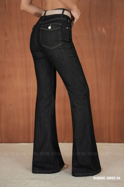 Quần Jeans Dáng Loe Túi Hộp Cá Tính GUSTA Taygu | QM103