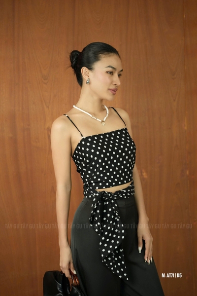 Áo Hai Dây Thiết Kế Cột Nơ LALUR Taygu | AT71