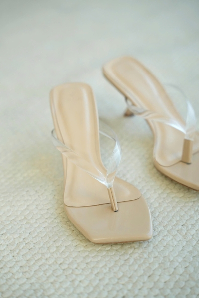 Dép Xỏ Ngón Cao Gót 5cm Mũi Vuông KELLY Taygu | D5