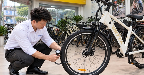 Lốp xe đạp trợ lực: cách đọc áp suất và 7 dấu hiệu cần kiểm tra