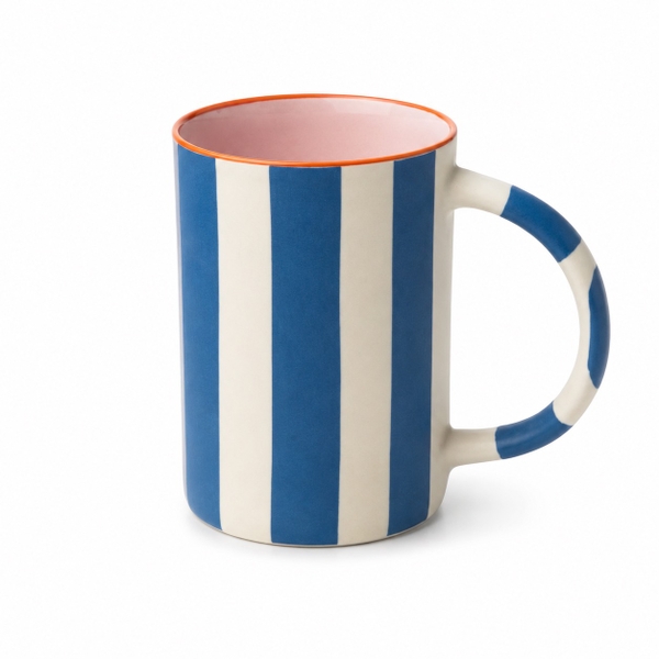 BÁT TRÀNG CERAMIC - Striped Mug in Navy