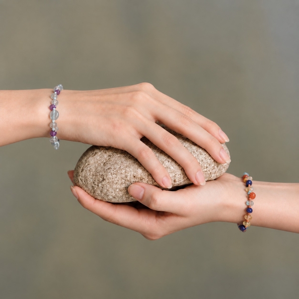 MERAKI TOWN - Niwa Bracelet in Green Aventurine, Amethyst, Clear Quartz and Citrine