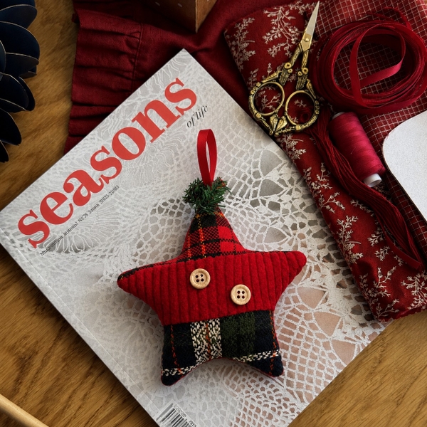 CHRISTMAS - Quilt Ornament in Star