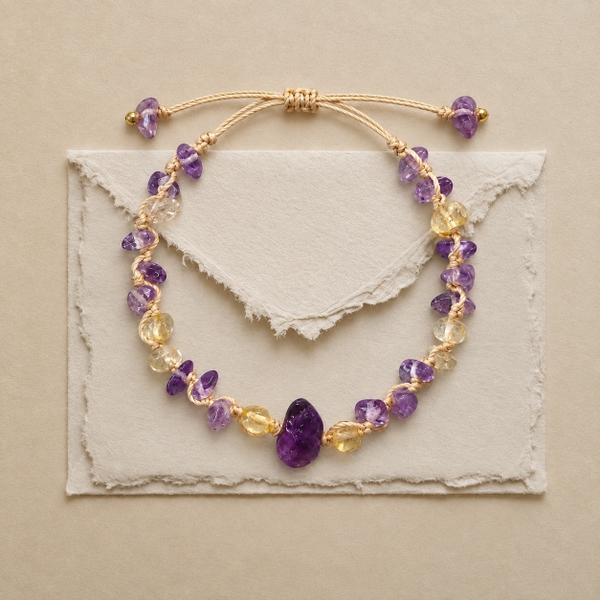 MERAKI TOWN - Niwa Bracelet in Citrine, Amethyst