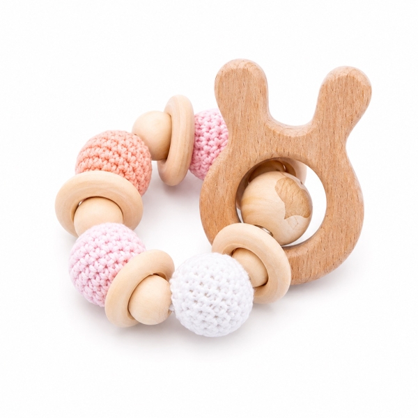 KID & BABY - Crochet Teething Toy in Bunny