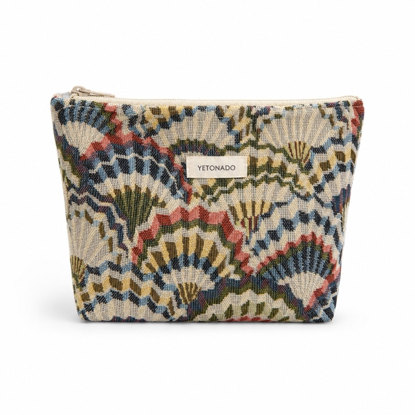 Make Up Purse - Colorful Fan Pattern