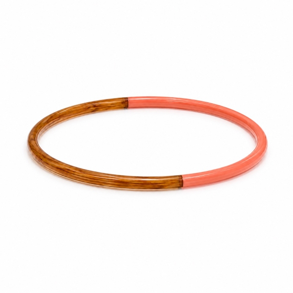 AZIET -  Buffalo Horn & Lacquer Bangle in Peach