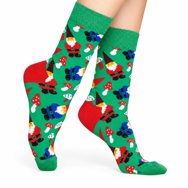 CHRISTMAS - 'Woodland Gnome' Holiday Crew Socks