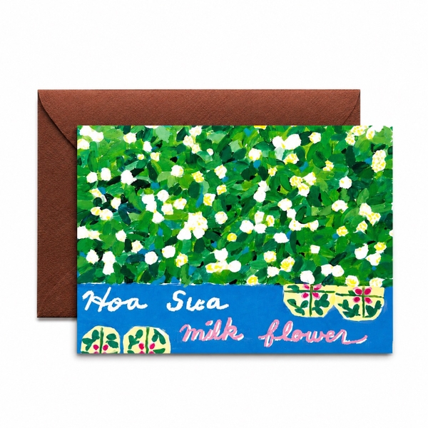 AYAKO AKAI - ‘Milk Flower' Greeting Card