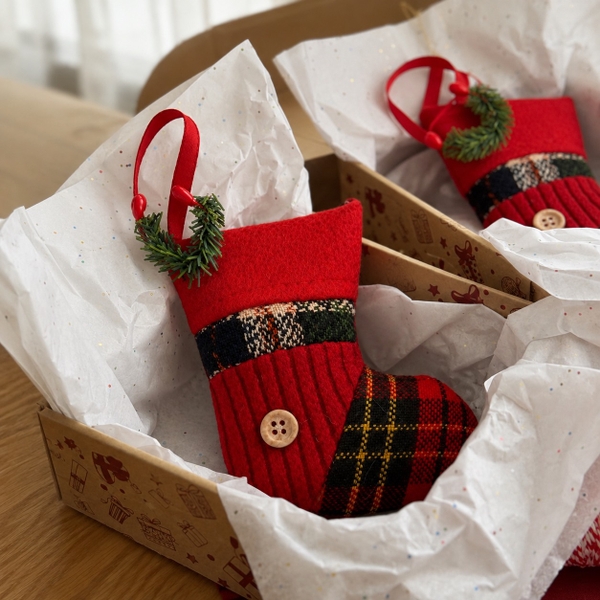 CHRISTMAS - Quilt Ornament in Stocking