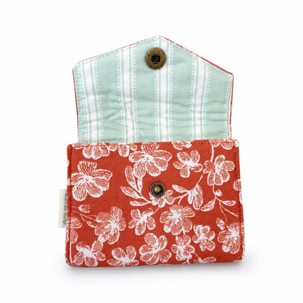RUNG HANDMADE - 'White Leaf' Small Wallet