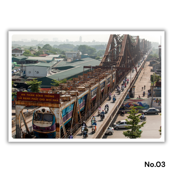 MARCUS LACEY - 'Long Bien Bridge' Postcard