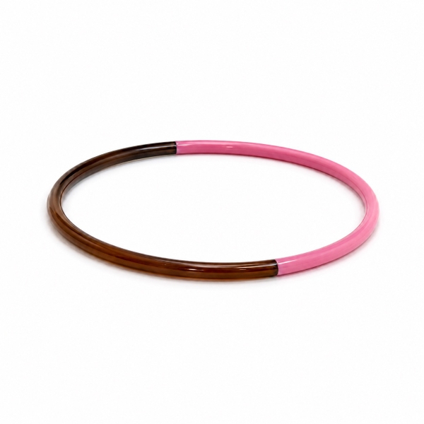 AZIET -  Buffalo Horn & Lacquer Bangle in Pink