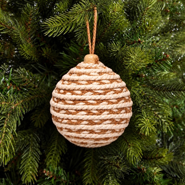 CHRISTMAS - Jute Bauble Ornament No.04