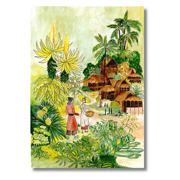 LY VU - 'Northern Village in Vietnam' Art Print