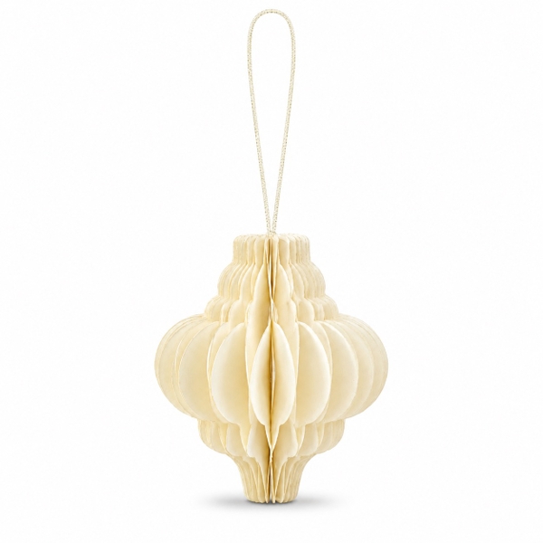 CHRISTMAS - Paper Ornament in Ivory Tiered Lantern