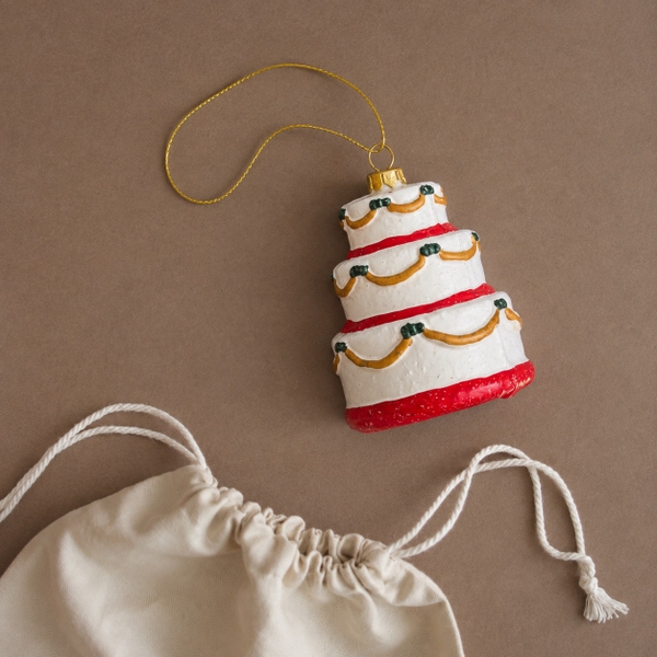 Poly CHRISTMAS Ornament - Birthday Cake