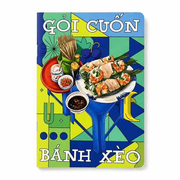 XLAND - 'Gỏi Cuốn Bánh Xèo' Glitter Notebook