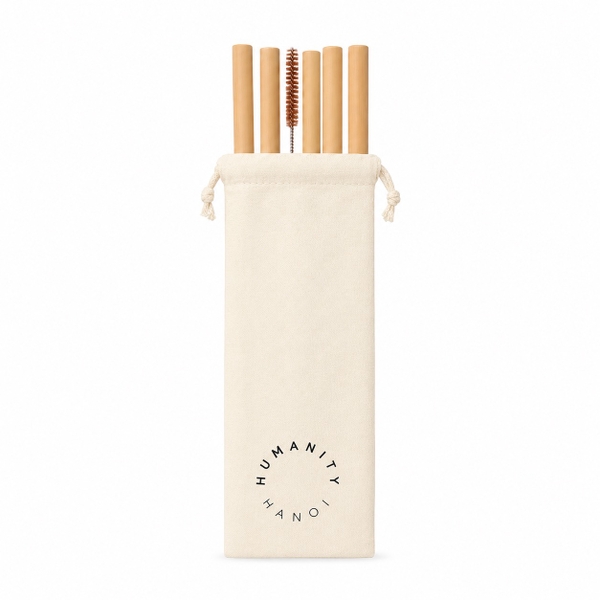 HUMANITY HANOI - Reusable Organic Bamboo Straws Set