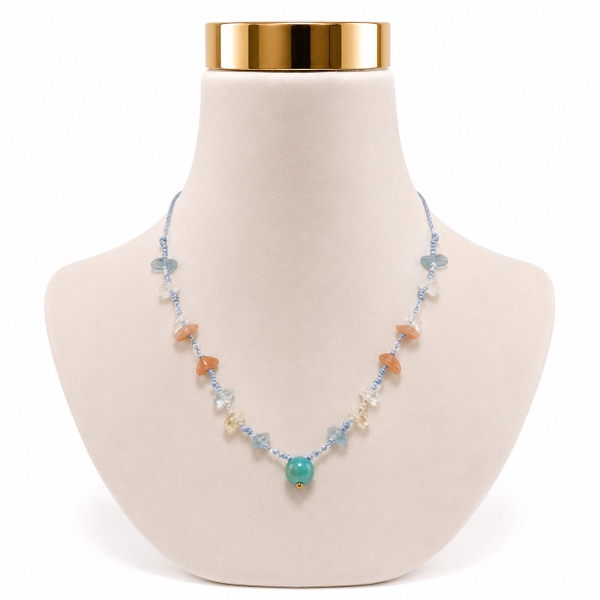 MERAKI TOWN - Mix Stone Necklace In Amazonite