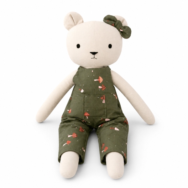 RUNG HANDMADE - Misa Bear in Dark Green Mushroom Jumpsuit