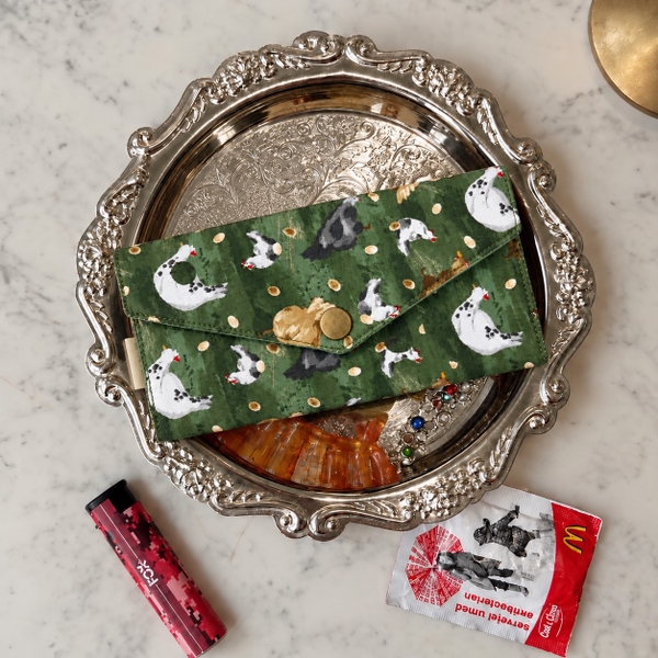 RỪNG HANDMADE - 'Chicken Meadow' Long Fabric Wallet
