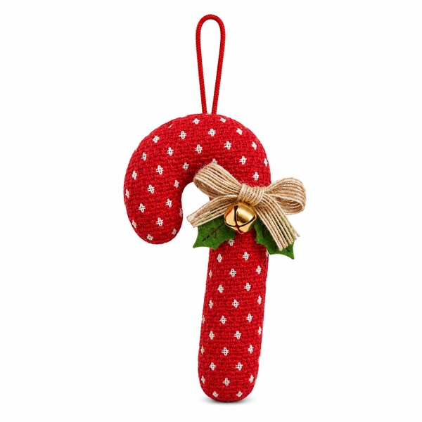 Christmas Quilt Ornament - Polka Dot Candy Cane